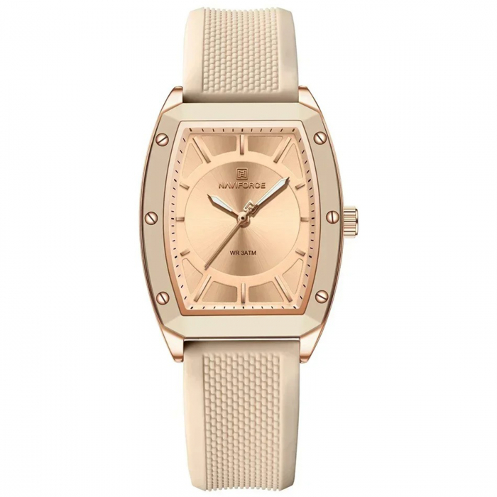 Ceas Dama Naviforce 5049 Crem - Afișaj Analog, Fashion, Casual, Rezistent la Apă 3ATM [1]