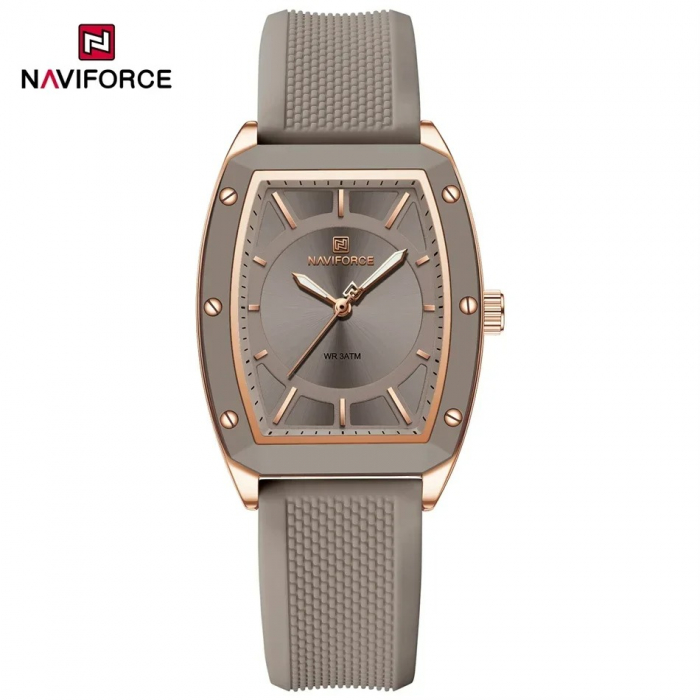Ceas Dama Naviforce 5049 Gri - Afișaj Analog, Fashion, Casual, Rezistent la Apă 3ATM [4]