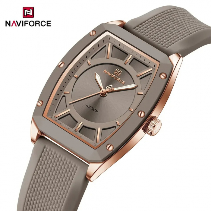 Ceas Dama Naviforce 5049 Gri - Afișaj Analog, Fashion, Casual, Rezistent la Apă 3ATM [5]