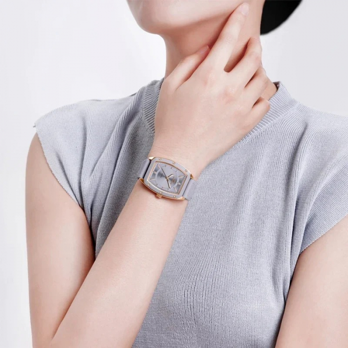 Ceas Dama Naviforce 5049 Gri Deschis - Afișaj Analog, Fashion, Casual, Rezistent la Apă 3ATM [3]