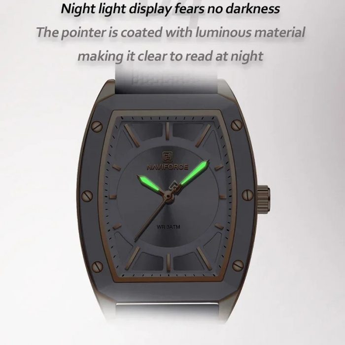 Ceas Dama Naviforce 5049 Gri Deschis - Afișaj Analog, Fashion, Casual, Rezistent la Apă 3ATM [5]