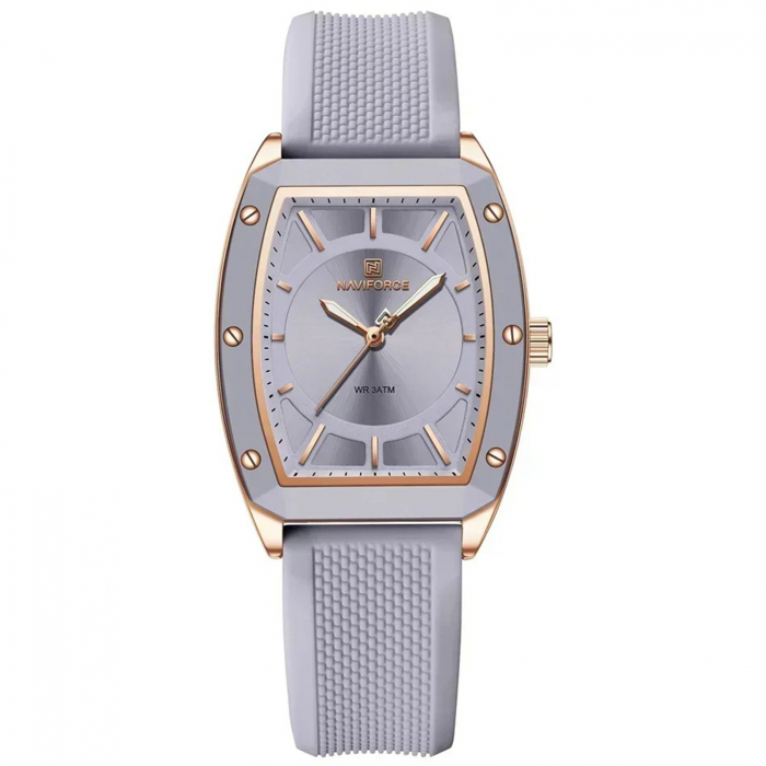 Ceas Dama Naviforce 5049 Gri Deschis - Afișaj Analog, Fashion, Casual, Rezistent la Apă 3ATM [1]
