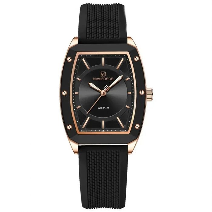 Ceas Dama Naviforce 5049 Negru-Auriu - Afișaj Analog, Fashion, Casual, Rezistent la Apă 3ATM [1]