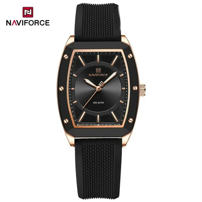 Ceas Dama Naviforce 5049 Negru-Auriu - Afișaj Analog, Fashion, Casual, Rezistent la Apă 3ATM [4]