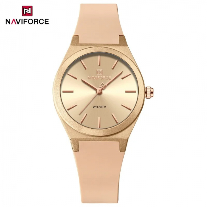 Ceas Dama Naviforce 5056 Auriu - Afișaj Analog, Fashion, Casual, Rezistent la Apă 3ATM [3]