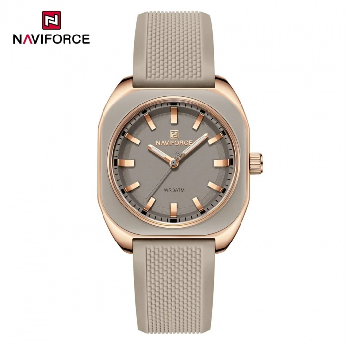 Ceas Dama Naviforce 5061 Gri - Analog Fashion Casual, Rezistent la Apă 3ATM [7]