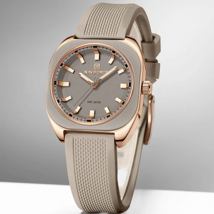 Ceas Dama Naviforce 5061 Gri - Analog Fashion Casual, Rezistent la Apă 3ATM [2]