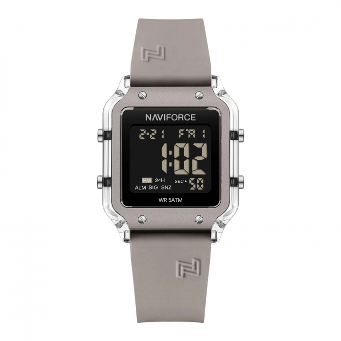 Ceas Dama Naviforce 6105 Gri - Afișaj Digital, Sport, Casual, Alarmă, Rezistent la Apă 5ATM [1]