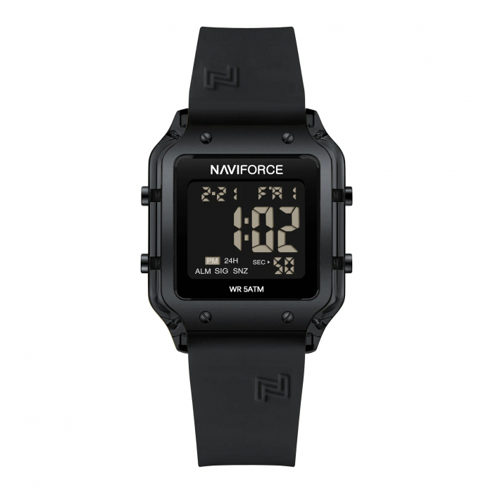 Ceas Dama Naviforce 6105 Negru - Afișaj Digital, Sport, Casual, Alarmă, Rezistent la Apă 5ATM [1]