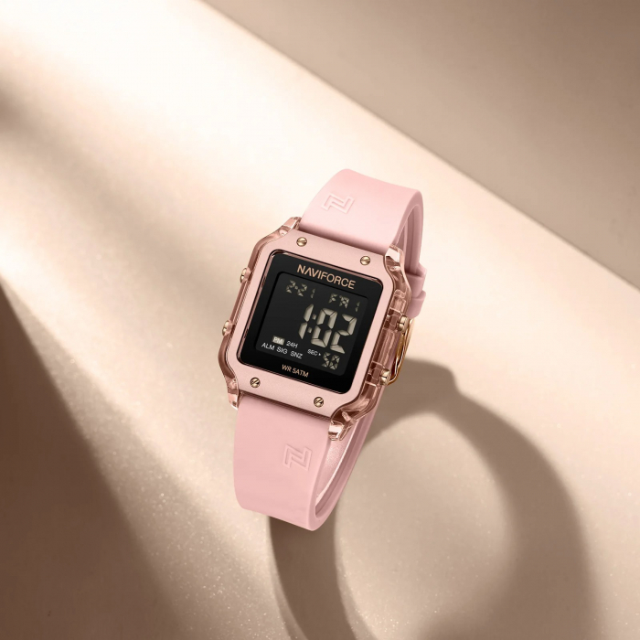 Ceas Dama Naviforce 6105 Rose - Afișaj Digital, Sport, Casual, Alarmă, Rezistent la Apă 5ATM [6]