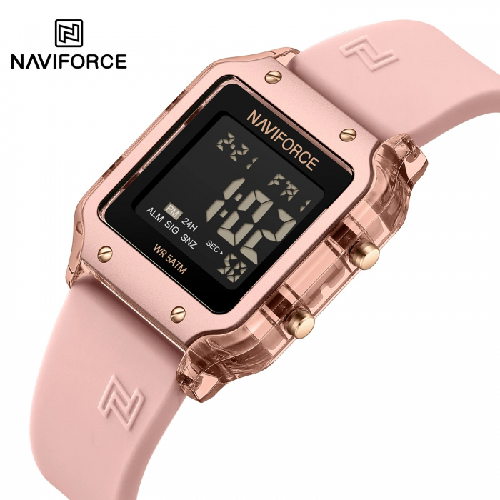 Ceas Dama Naviforce 6105 Rose - Afișaj Digital, Sport, Casual, Alarmă, Rezistent la Apă 5ATM [2]