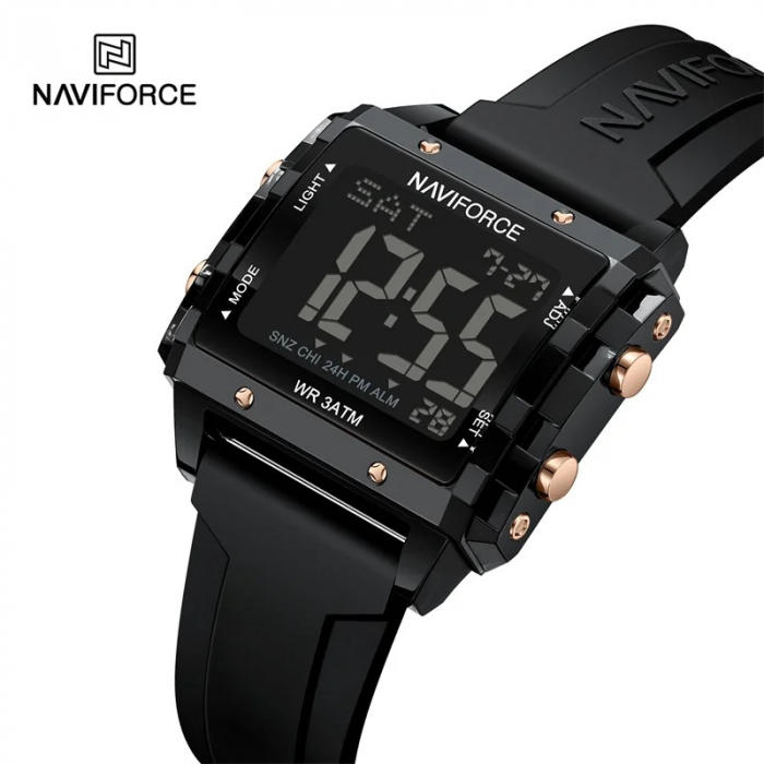 Ceas dama Naviforce 7101 Negru - Digital Sport Casual, Afișaj LED, Rezistent la Apă 3ATM [4]