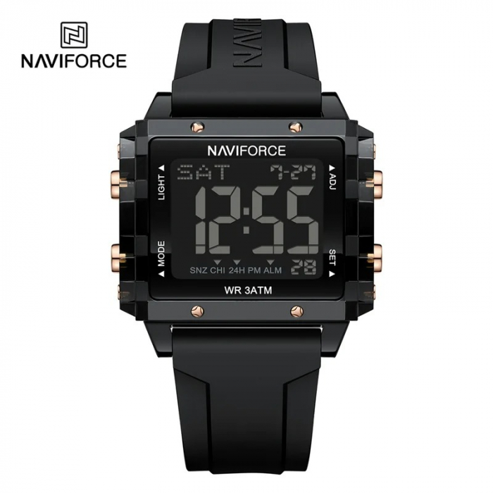 Ceas dama Naviforce 7101 Negru - Digital Sport Casual, Afișaj LED, Rezistent la Apă 3ATM [3]