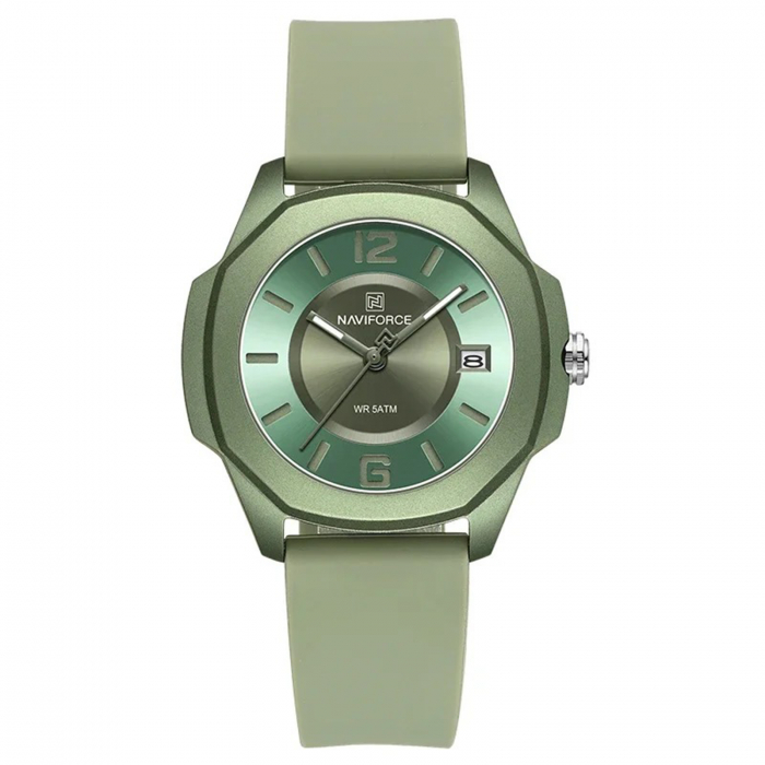 Ceas Dama Naviforce 7107 Verde - Analog Sport Casual, Dată Automată, Rezistent la Apă 5ATM [1]