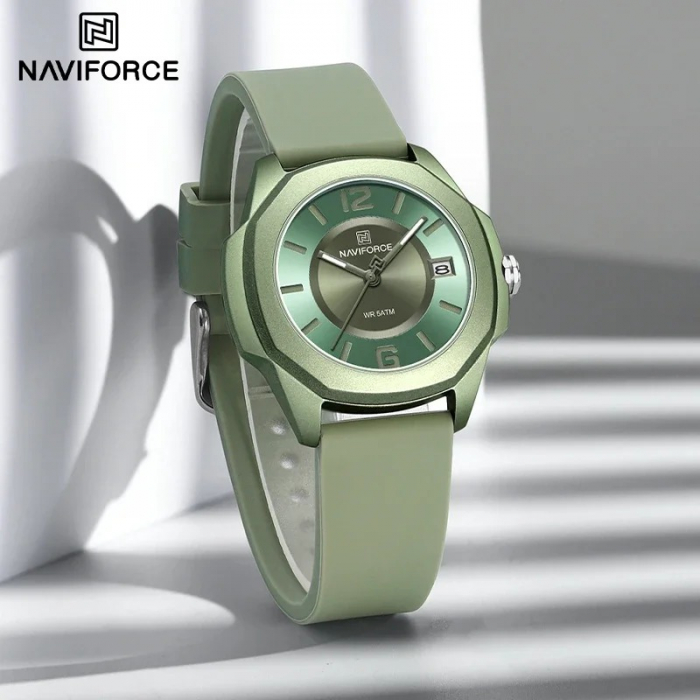 Ceas Dama Naviforce 7107 Verde - Analog Sport Casual, Dată Automată, Rezistent la Apă 5ATM [2]