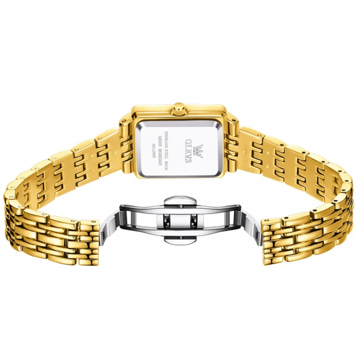 Ceas de dama Olevs Elegant Mecanism Quartz Luxury Fashion Auriu Verde [5]