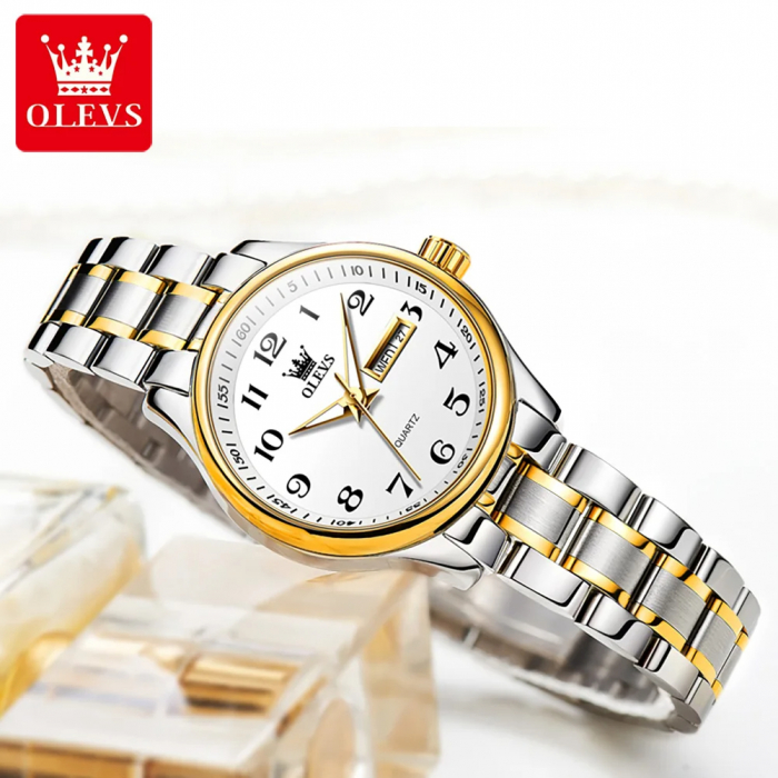 Ceas dama Olevs Elegant Argintiu Quartz Analog Data [5]