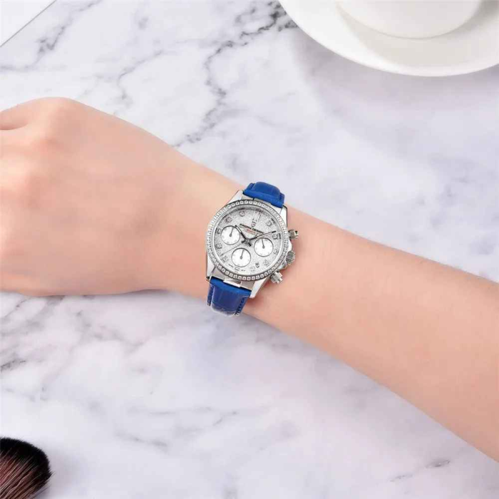 Ceas Damă PAGANI DESIGN PD-1730 Blue, Cronograf VD55, Safir, 36mm, 50M [4]