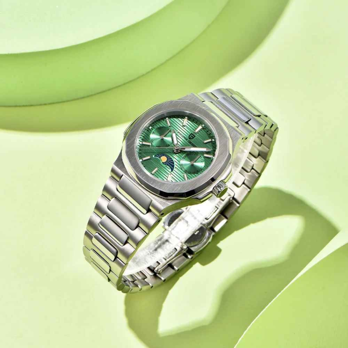 Ceas Damă PAGANI DESIGN PD-1786 Green, Epson VX3HA, Safir, Ceramic, 32.5mm, 50M [5]