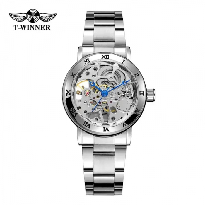 Ceas Damă T-Winner 8233 Argintiu Mecanic – Design Business, Fashion, Rezistent la Apă 3ATM - Copie [3]