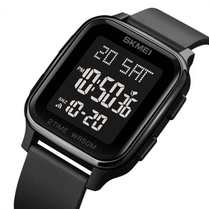 Ceas de barbati Skmei Sport Digital Casual Led Negru [2]