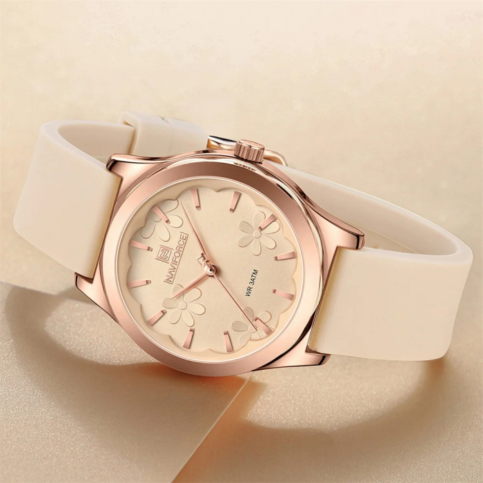 Ceas de dama Naviforce Luxury Fashion Casual Quartz Silicon [3]