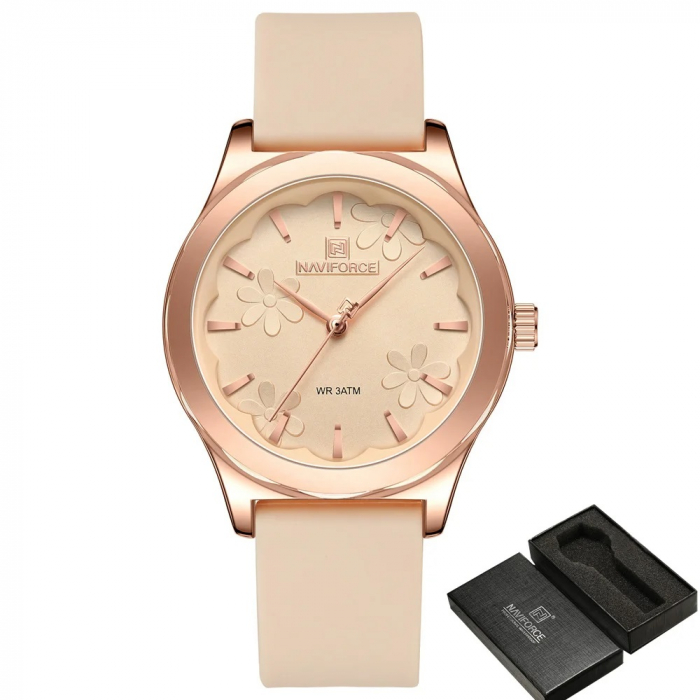 Ceas de dama Naviforce Luxury Fashion Casual Quartz Silicon [2]