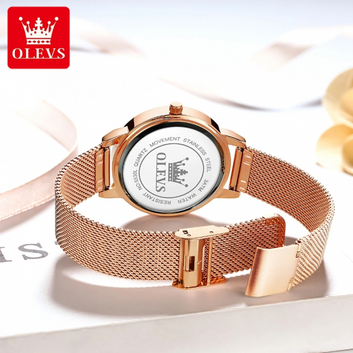 Ceas de dama Olevs Elegant Fashion Mecanism Quartz Clasic Otel [5]