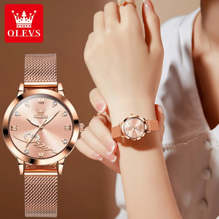 Ceas de dama Olevs Elegant Fashion Mecanism Quartz Clasic Otel [4]