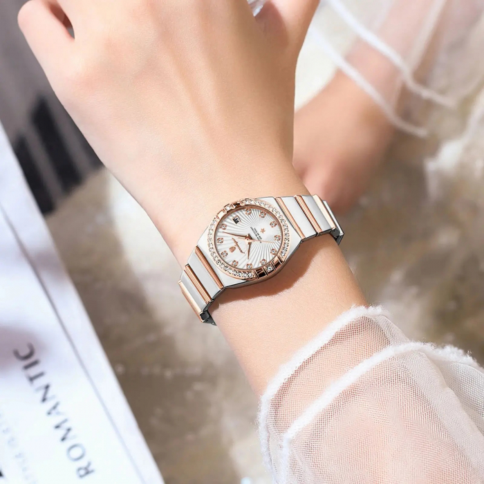 Ceas de dama Poedagar Luxury Fashion Casual Indici Luminosi Quartz Otel [3]