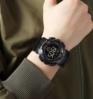 Ceas de mana barbatesc Skmei Casual Digital Fashion Lumina de fundal Sport Afisare data Alarma Negru [2]