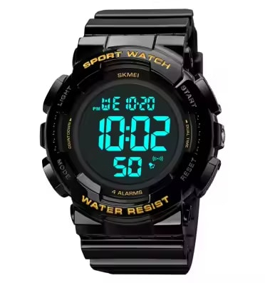 Ceas de mana barbatesc Skmei Casual Digital Fashion Lumina de fundal Sport Afisare data Alarma Negru [3]