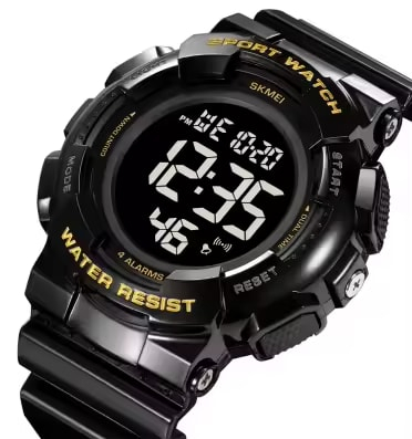 Ceas de mana barbatesc Skmei Casual Digital Fashion Lumina de fundal Sport Afisare data Alarma Negru [6]