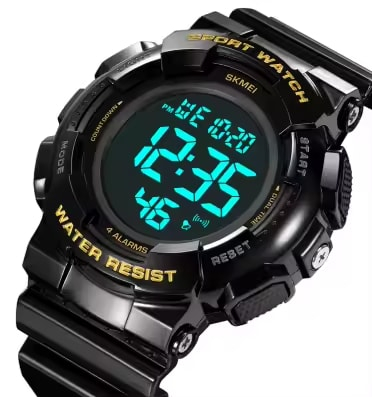 Ceas de mana barbatesc Skmei Casual Digital Fashion Lumina de fundal Sport Afisare data Alarma Negru [4]