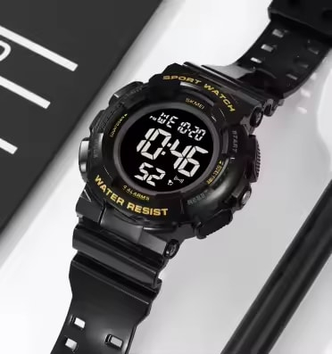 Ceas de mana barbatesc Skmei Casual Digital Fashion Lumina de fundal Sport Afisare data Alarma Negru [7]