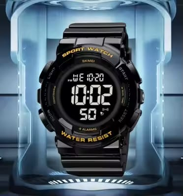Ceas de mana barbatesc Skmei Casual Digital Fashion Lumina de fundal Sport Afisare data Alarma Negru [5]