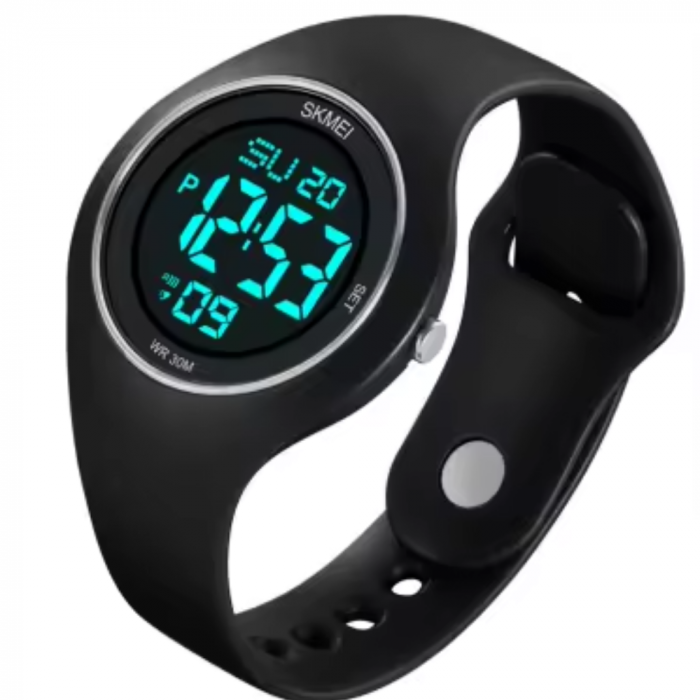 Ceas de mana barbatesc Skmei Alarma Casual Sport Fashion Digital Cronometru Negru [2]