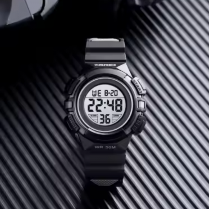 Ceas de mana pentru copii Skmei Sport Casual Alarma Cronometru Electronic Digital Negru [3]