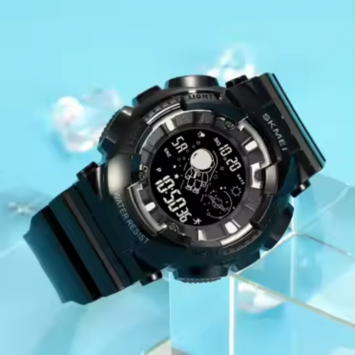 Ceas de mana barbatesc Skmei Stil Militar Fashion Led Army Quartz Casual Digital Led Negru [3]