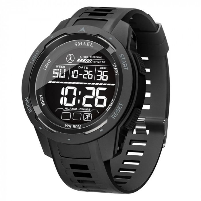 Ceas de mana barbatesc Smael Casual Stil Militar Army Sport Digital Fashion Multifunctional Negru [2]