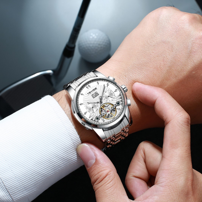 Ceas de mana barbati Tevise Mecanic Automatic Tourbillon Self Wind Business Casual Cutie [3]
