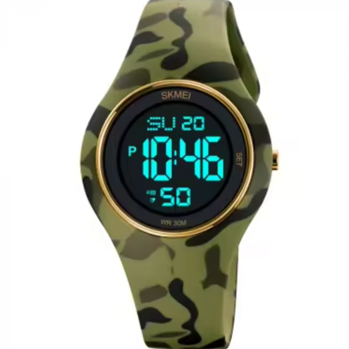 Ceas de mana barbatesc Skmei Casual Sport Fashion Digital Alarma Cronometru Camuflaj [2]