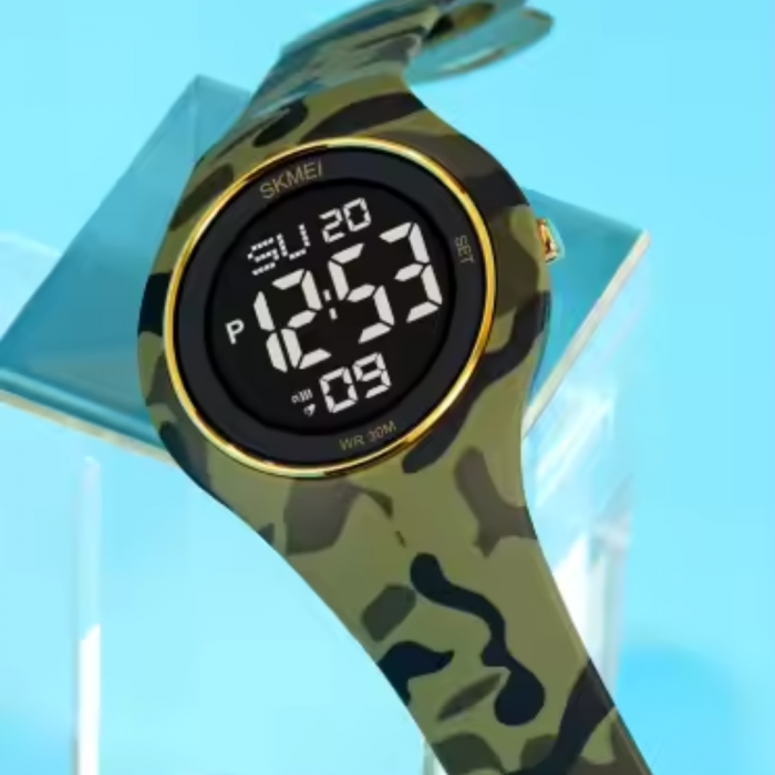 Ceas de mana barbatesc Skmei Casual Sport Fashion Digital Alarma Cronometru Camuflaj [3]