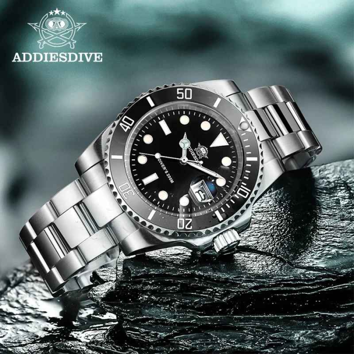 Ceas de scufundare ADDIESDIVE, Miyota 2115, 41mm, oțel inoxidabil 316L, bezel ceramic, 200M rezistent la apă [2]