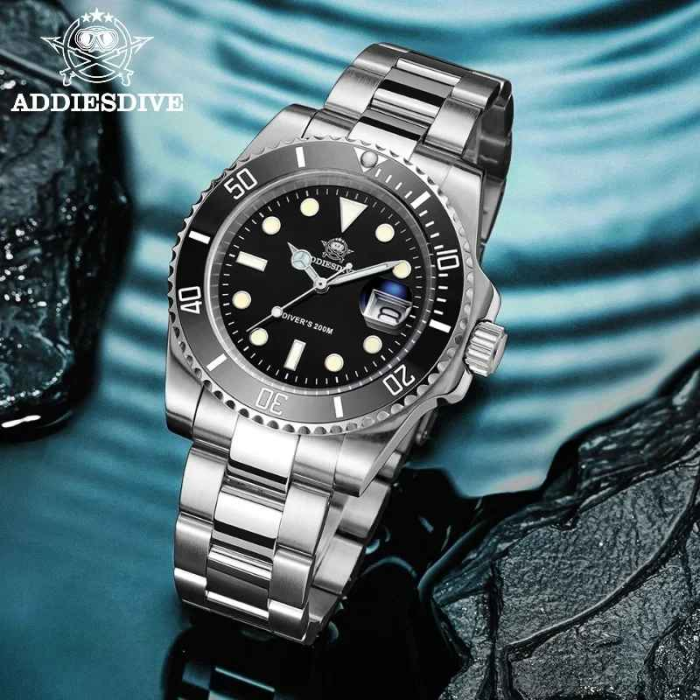 Ceas de scufundare ADDIESDIVE, Miyota 2115, 41mm, oțel inoxidabil 316L, bezel ceramic, 200M rezistent la apă [4]