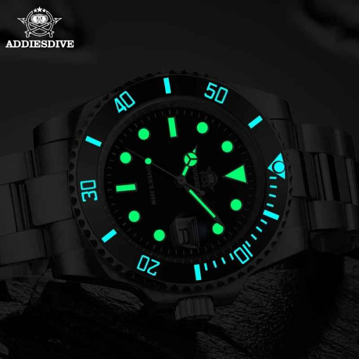 Ceas de scufundare ADDIESDIVE, Miyota 2115, 41mm, oțel inoxidabil 316L, bezel ceramic, 200M rezistent la apă [3]