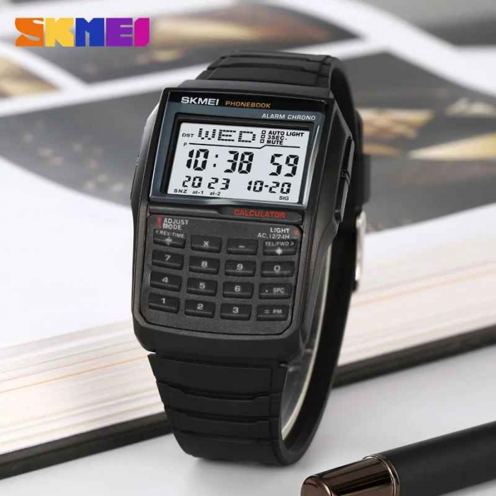 Ceas Digital Bărbătesc SKMEI 2255 – Sport, Dual Time, Cronometru, Agenda Telefonică, Casual, Afișaj LED [2]