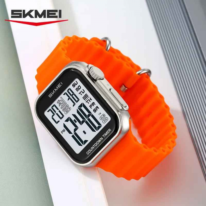 Ceas Digital Bărbătesc SKMEI 2269 – Sport, Dual Time, Cronometru, Afișaj LED, Waterproof 3ATM, Design Modern Rectangular [3]
