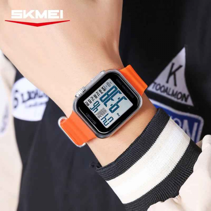 Ceas Digital Bărbătesc SKMEI 2269 – Sport, Dual Time, Cronometru, Afișaj LED, Waterproof 3ATM, Design Modern Rectangular [2]