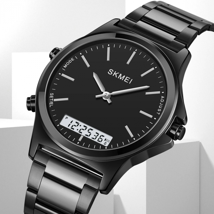 Ceas Digital Bărbați SKMEI 2120 Negru – Funcții Multiple, Design Sport, Cronometru, Alarmă, Rezistent la Apă 5ATM 11 [2]